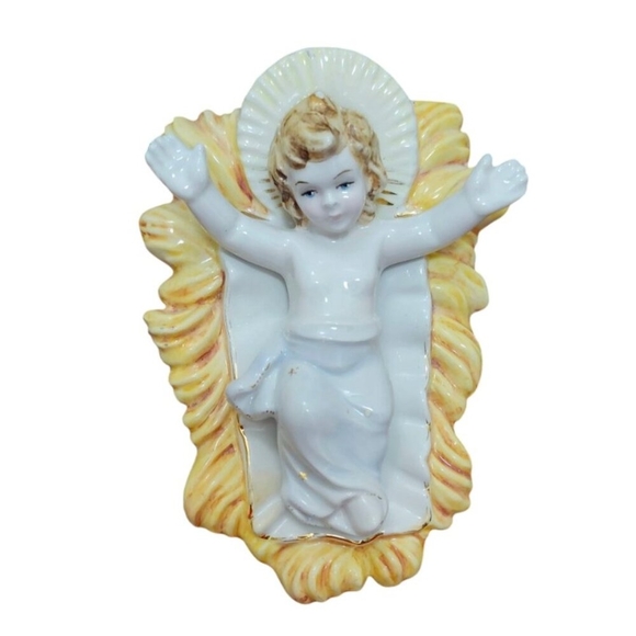 Italian Porcelain Hand Painted Child Jesus - Picture 2 of 10